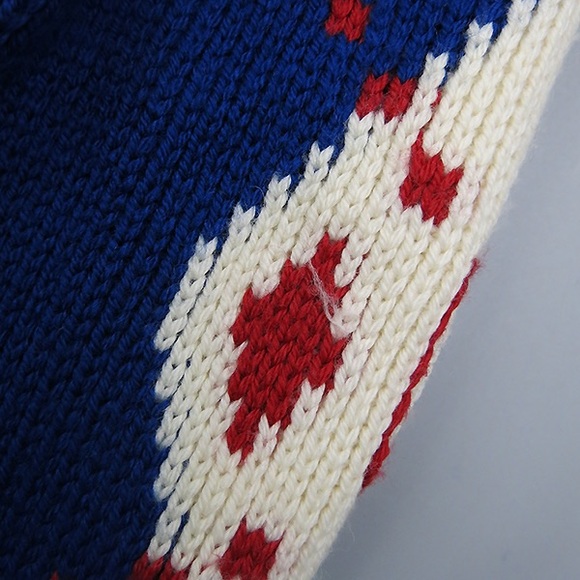 Gucci Blue Argyle Intarsia GG Heavy Wool Cardigan Sweater Size L - Picture 5 of 6